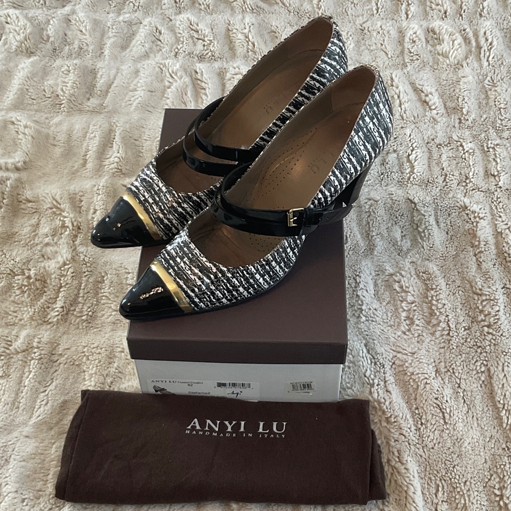 Anyi Lu Stefania heels EU 12 Italian made